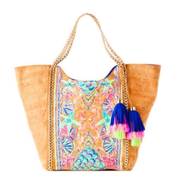 Lilly Pulitzer Handbags - Lilly Pulitzer Colorful Tote Bag with Tassels NWT